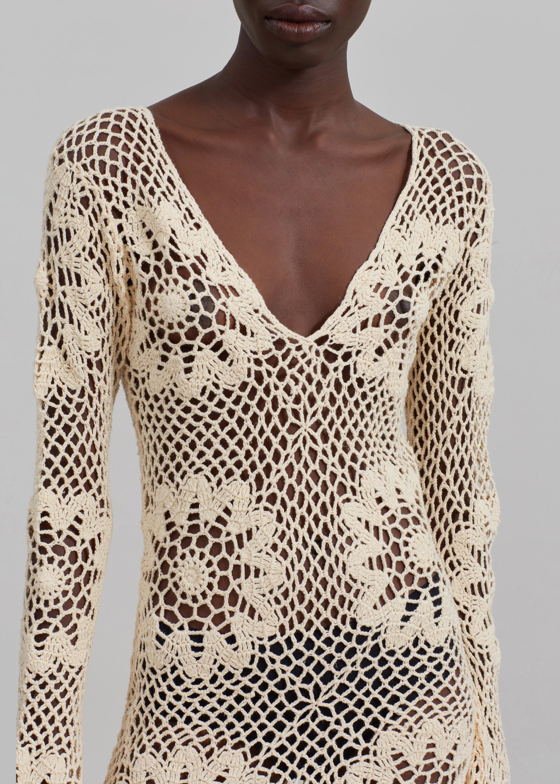Floral Short Crochet Dress – Annabel