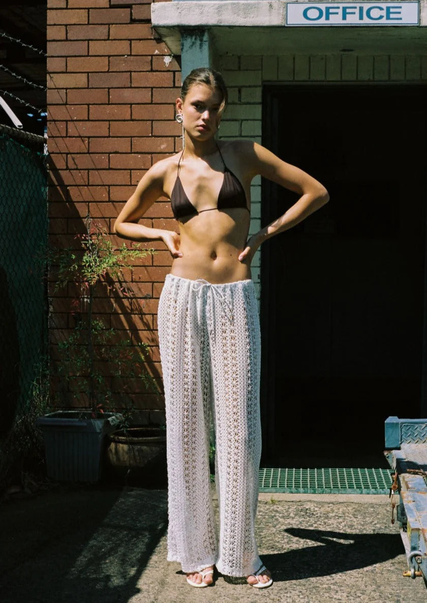 White Cutwork Lace Pants – Annabel